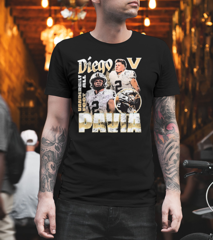 Diego Pavia Vanderbilt Football Vintage Look T-Shirt