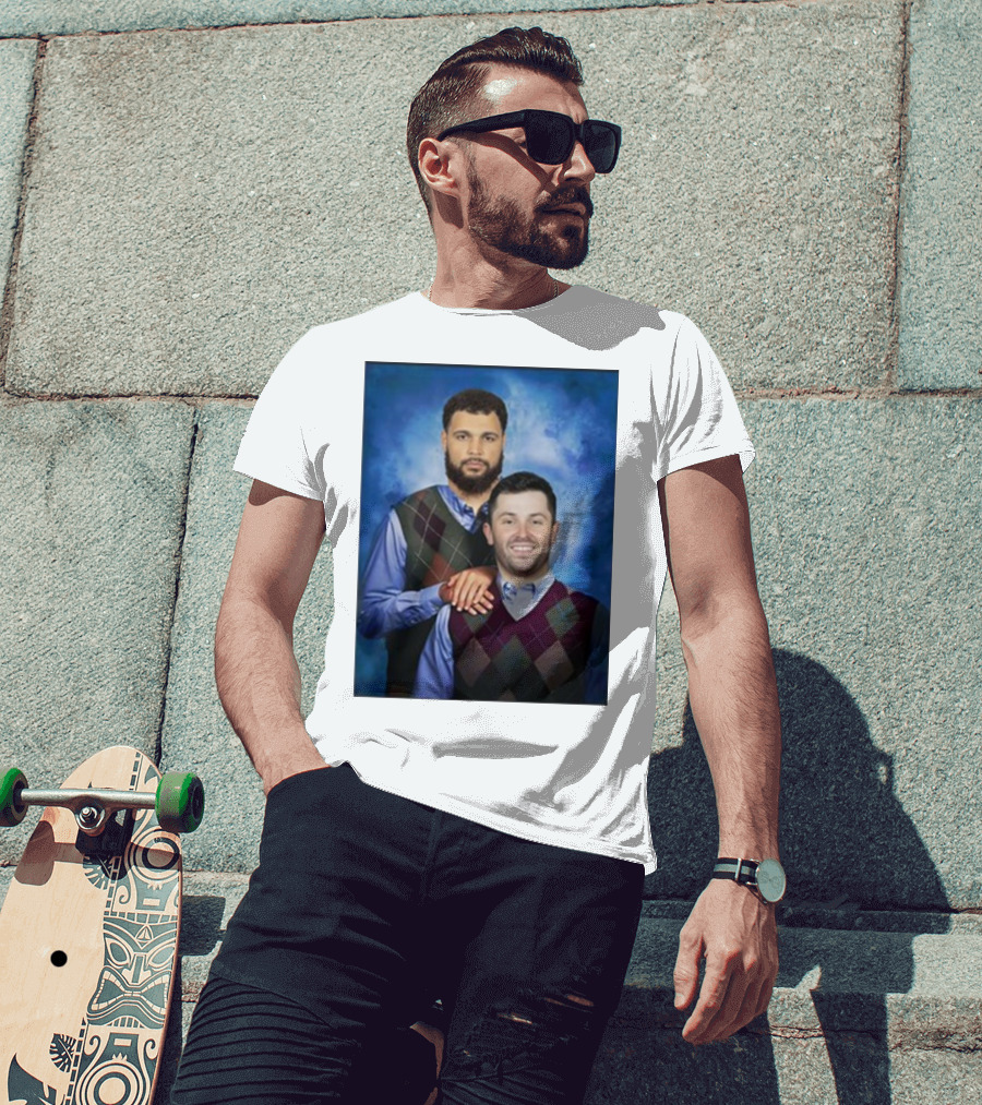 Chase Mclaughlin Wearing Baker Mayfield Mike Evans Step Brothers T-Shirt