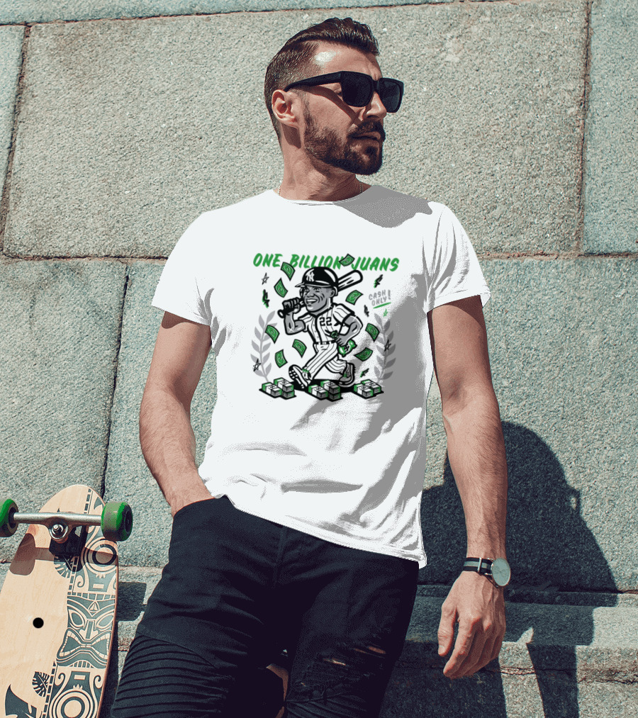 New York Yankees One Billion Juans Cash Only Juan Soto 22 T-Shirt