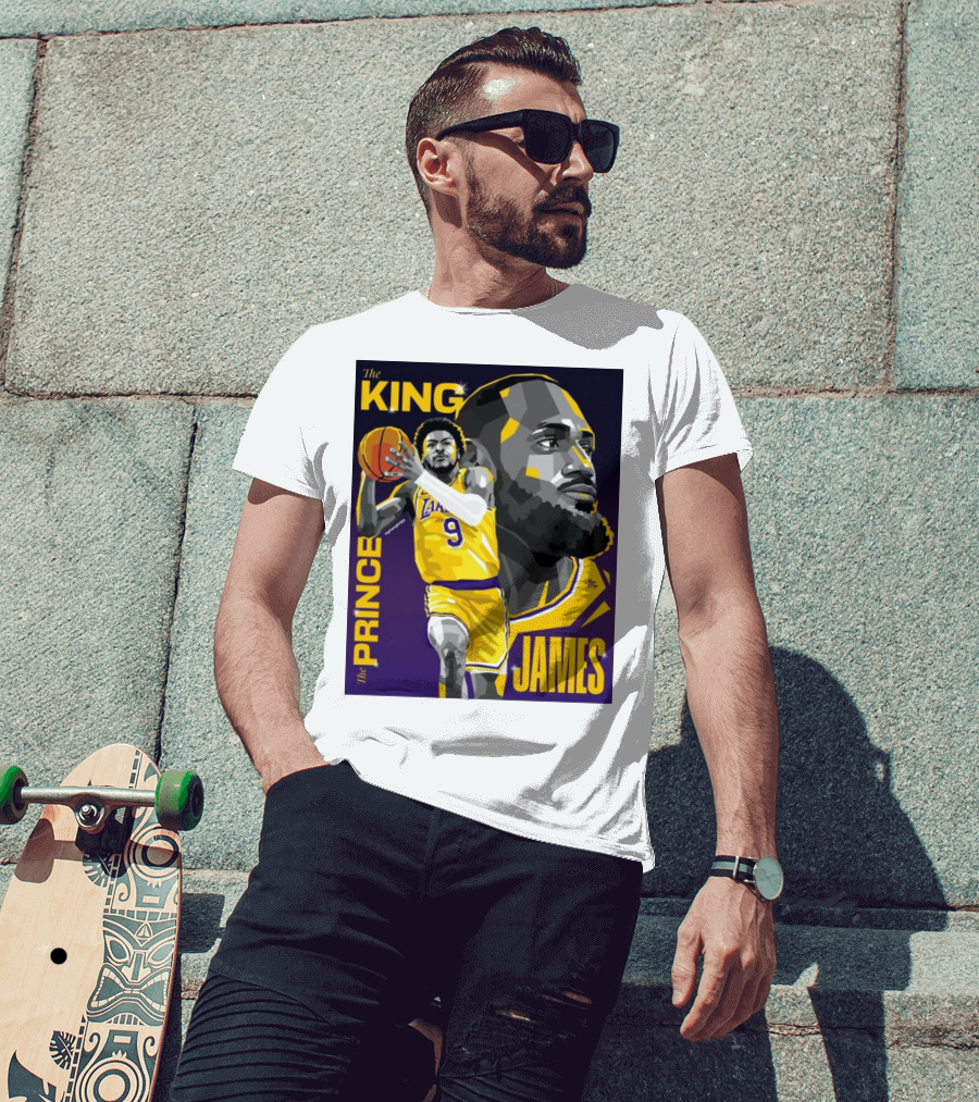 The King The Prince LeBron James Bronny James Lakers NBA T-Shirt