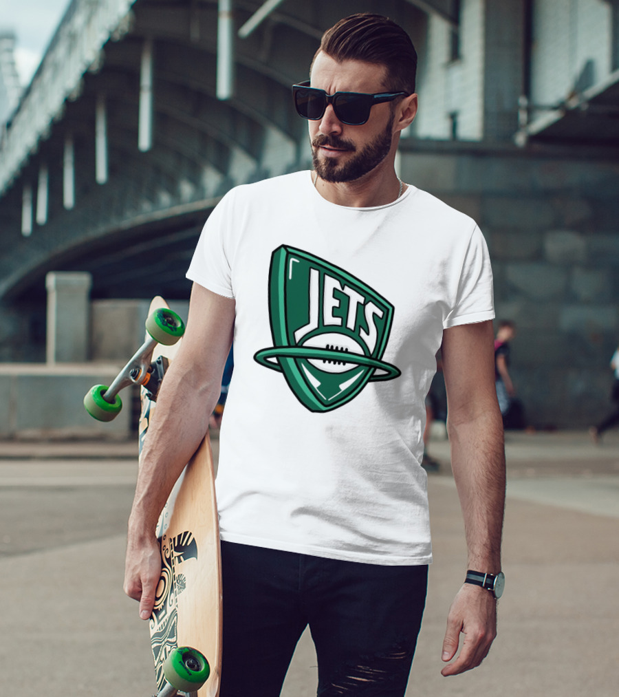 NFL X NBA Jets Logo Mash Combine T-Shirt