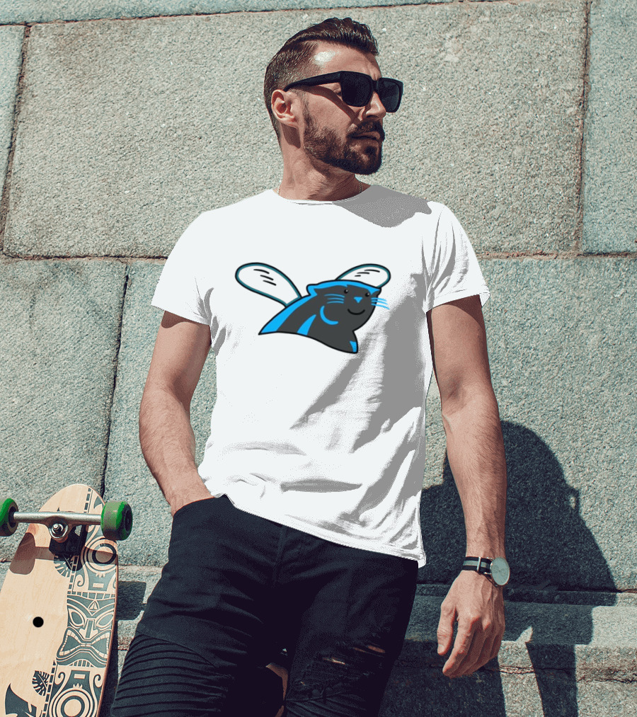 Panthers Hornets Hybrid Logo NFL NBA Mashup T-Shirt