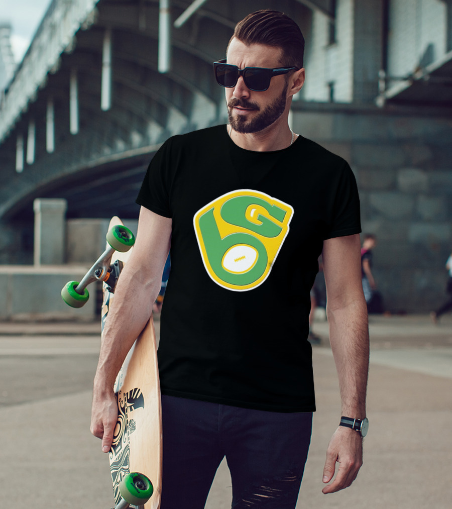 NFL X MLB Green Bay Packers Milwaukee Brewers Logo Mashup T-Shirt