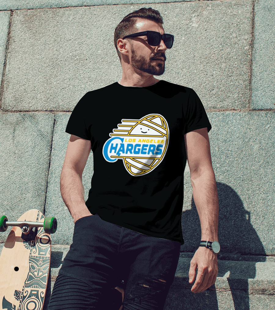 Los Angeles Chargers NFL Logo Mashup Combined With Minimalist T-Shirt