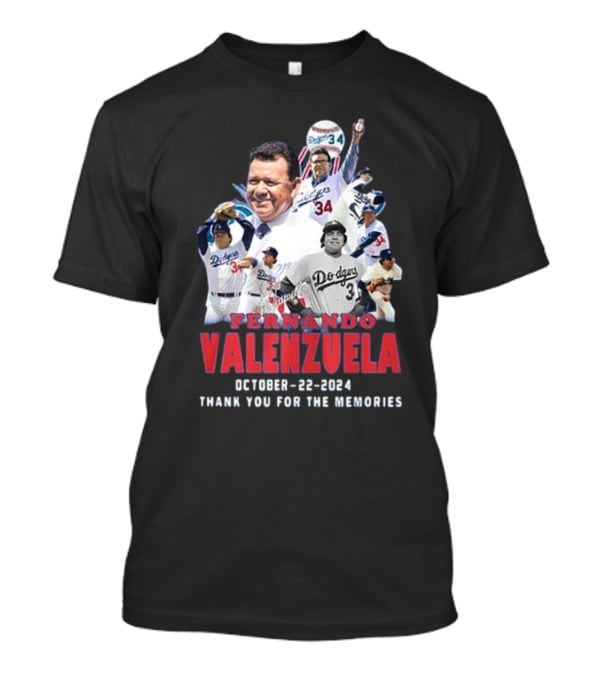 Fernando Valenzuela Los Angeles Dodgers Thank You For The Memories October 22 T-Shirt