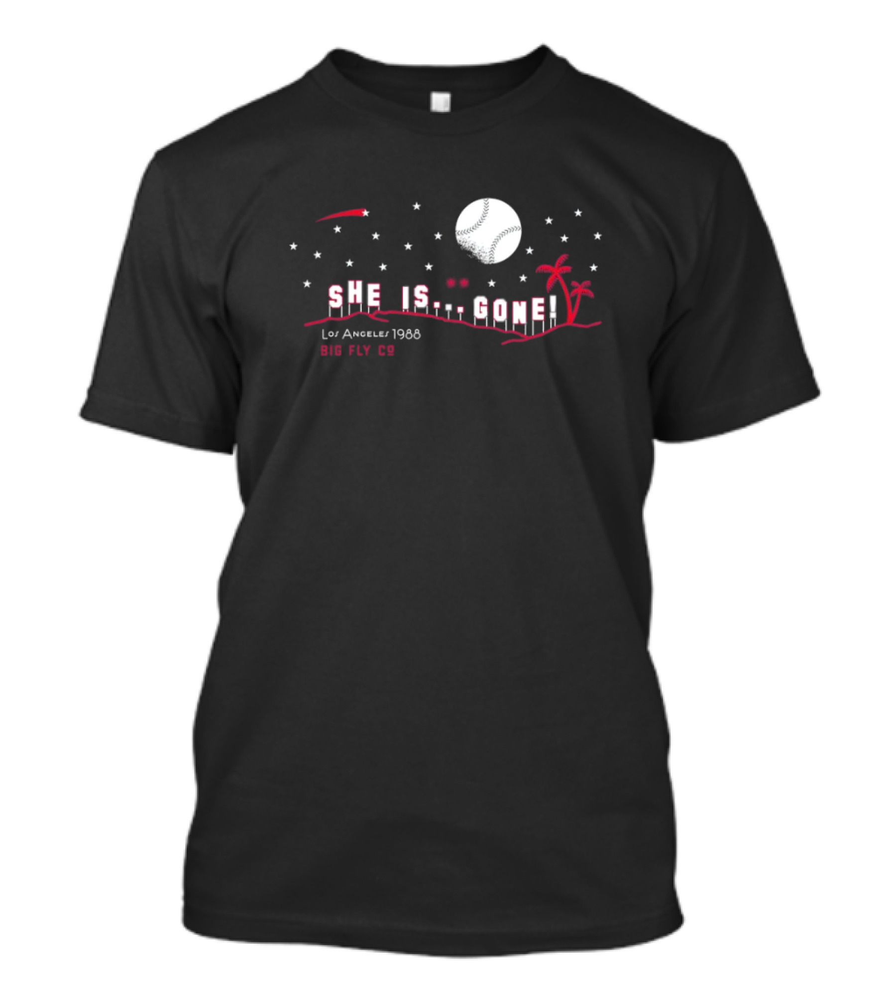 Los Angeles 1988 Big Fly Co She Is Gone T-Shirt