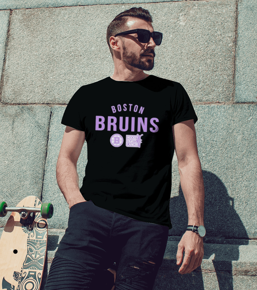Boston Bruins Hockey Fights Cancer T-Shirt
