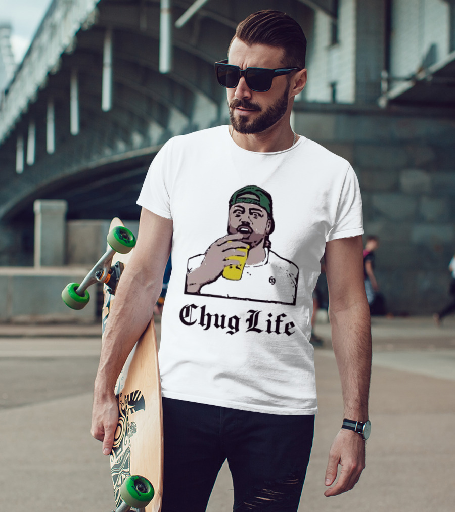 Campeche Collective Chug Life David Bakhtiari FootballPlayer With Yellow Cup T-Shirt