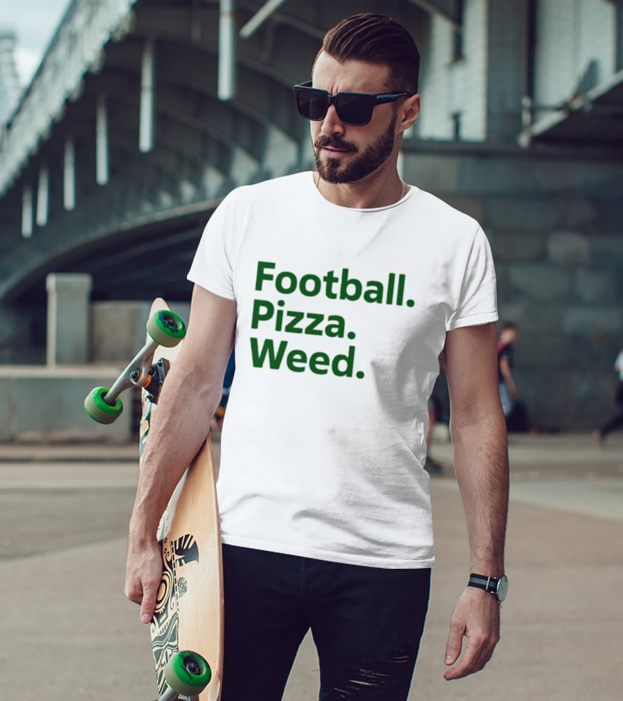 Dave Portnoy Football Pizza Weed Essentials T-Shirt