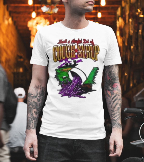 Baseball That’s A Awful Lot Of Cough Syrup Cityscape and Pouring Purple Liquid T-Shirt Baseball That’s A Awful Lot Of Cough Syrup Cityscape and Pouring Purple Liquid T-Shirt