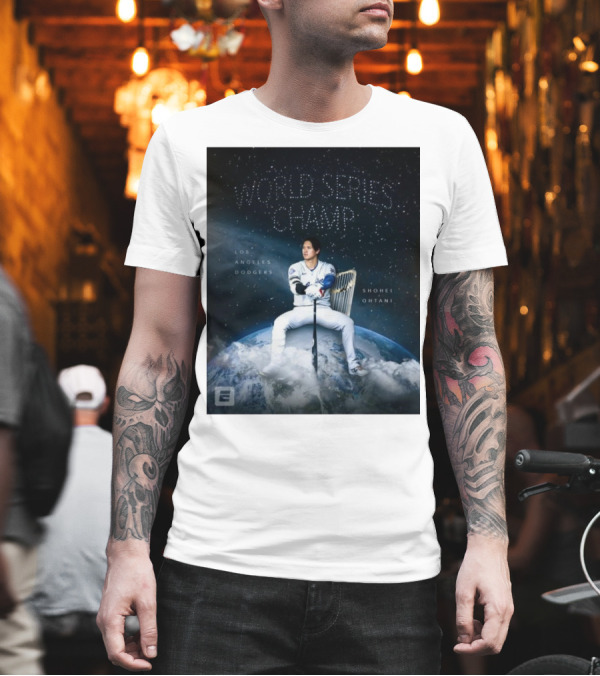 Los Angeles Dodgers Shohei Ohtani World Series Champ Sportscenter T-Shirt Los Angeles Dodgers Shohei Ohtani World Series Champ Sportscenter T-Shirt