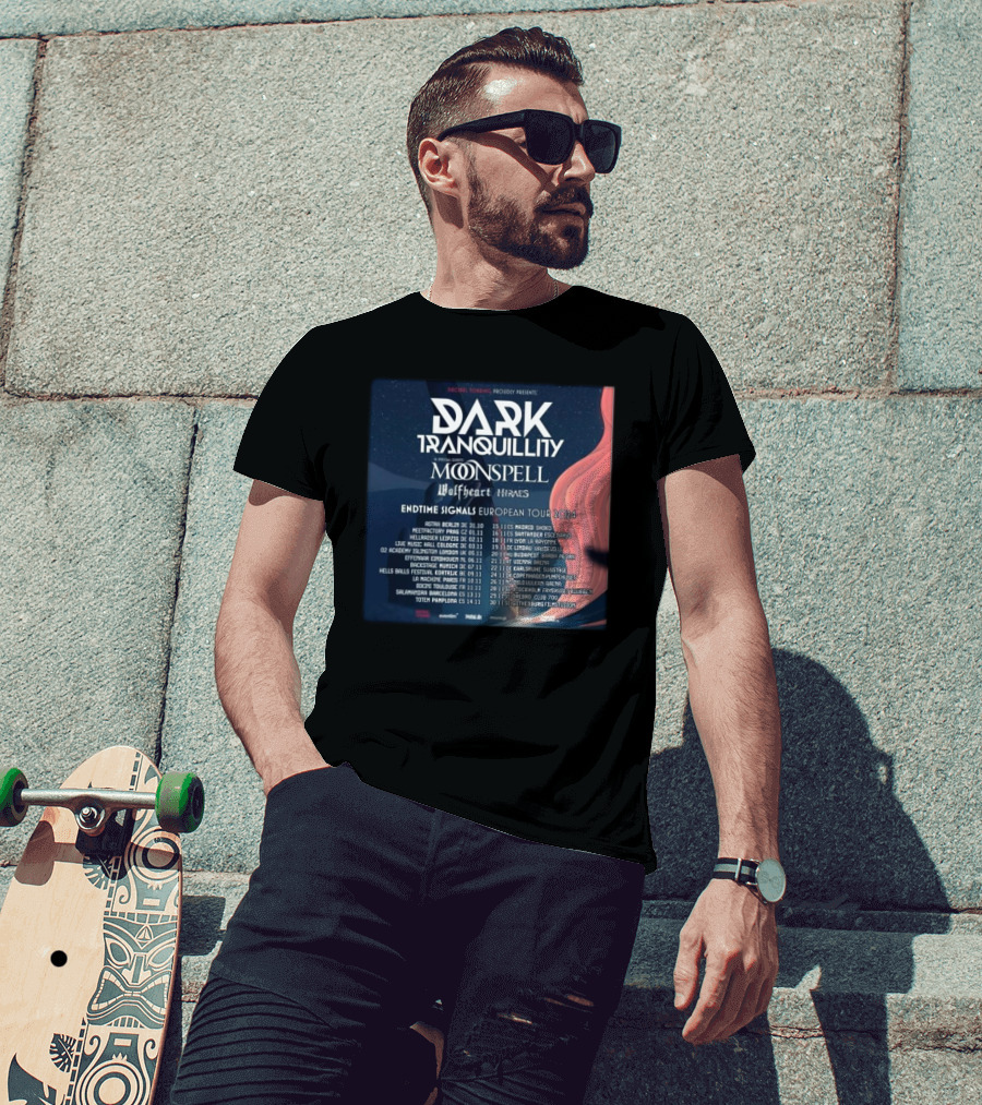 Dark Tranquillity Moonspell Wolfheart Hinayana Endtime Signals European Tour T-Shirt