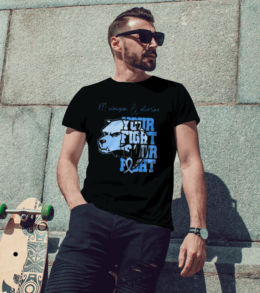 Michigan Wolverines Your Fight Is Our Fight Tackle Diabetes Awareness T-Shirt