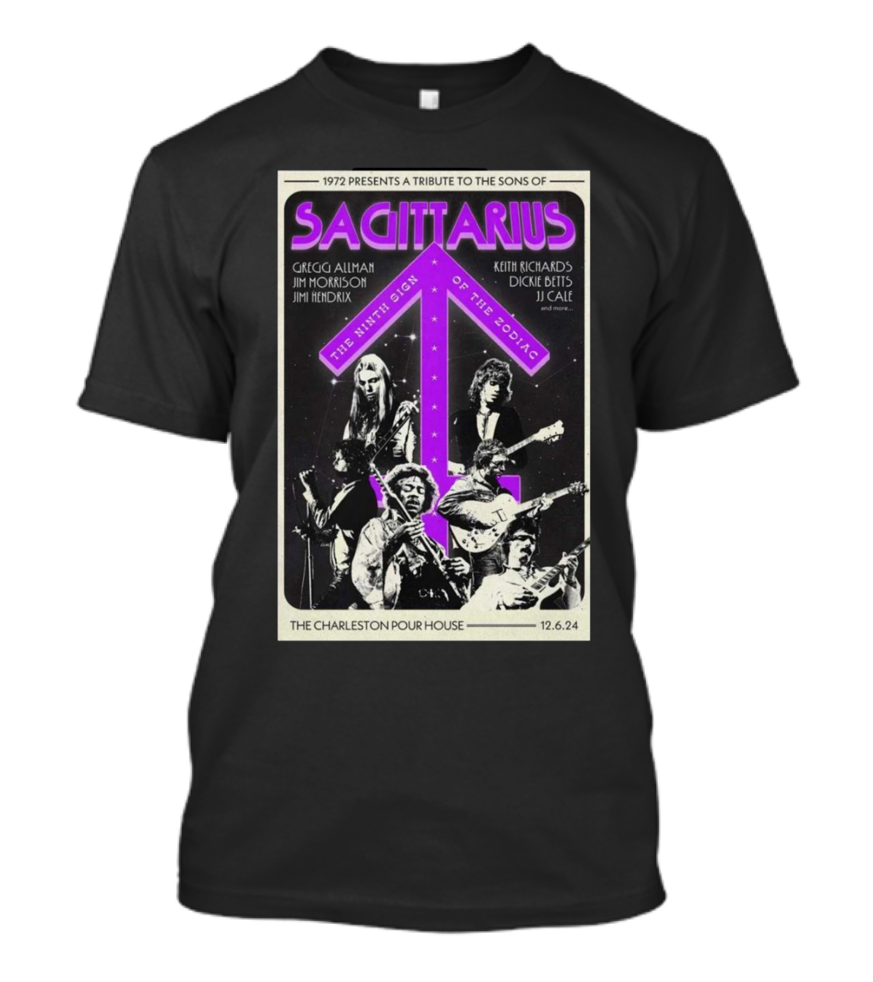 Sagittarius Tribute To The Sons Of The Ninth Sign At Charleston Pour House 12.6.24 T-Shirt