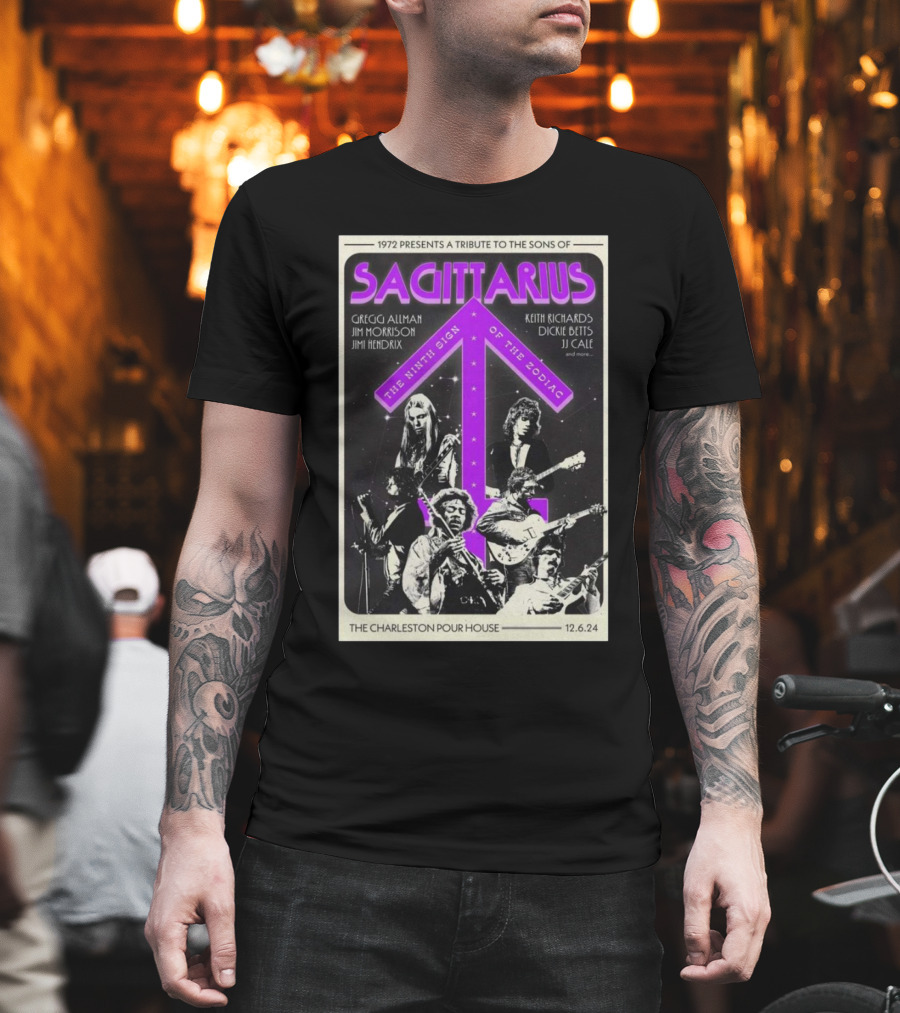 Sagittarius Tribute To The Sons Of The Ninth Sign At Charleston Pour House 12.6.24 T-Shirt