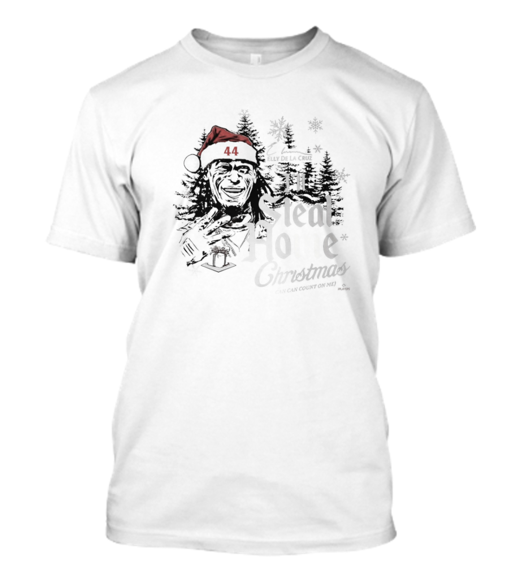 I’ll Steal Home For Christmas Elly De La Cruz 44 You Can Count On Me Cincinnati Reds Signature T-Shirt