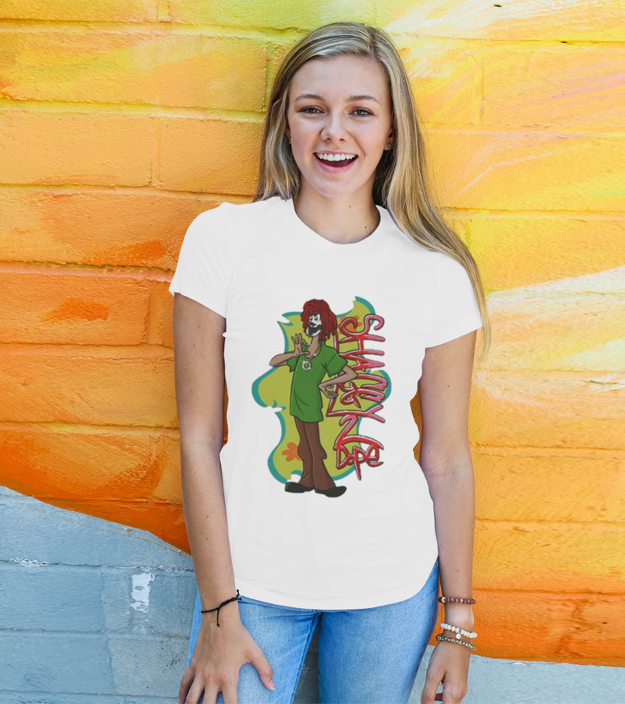 Shaggy 2 Dope Cartoon Character With Green T-Shirt