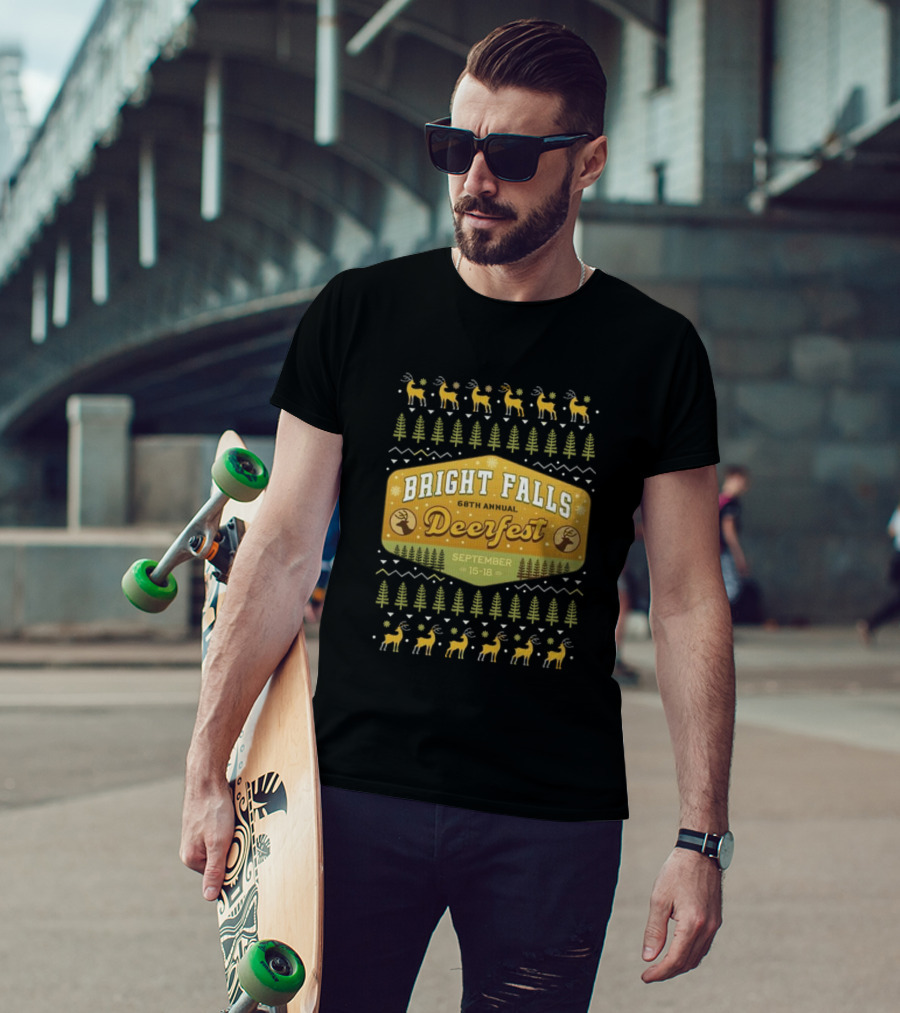 Bright Falls 68th Annual Deerfest September 15-18 Ugly Christmas T-Shirt