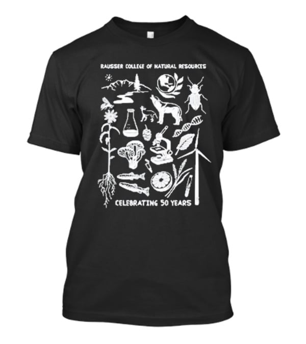 Rausser College Of Natural Resources Celebrating 50 Years Nature Science Wildlife Conservation T-Shirt