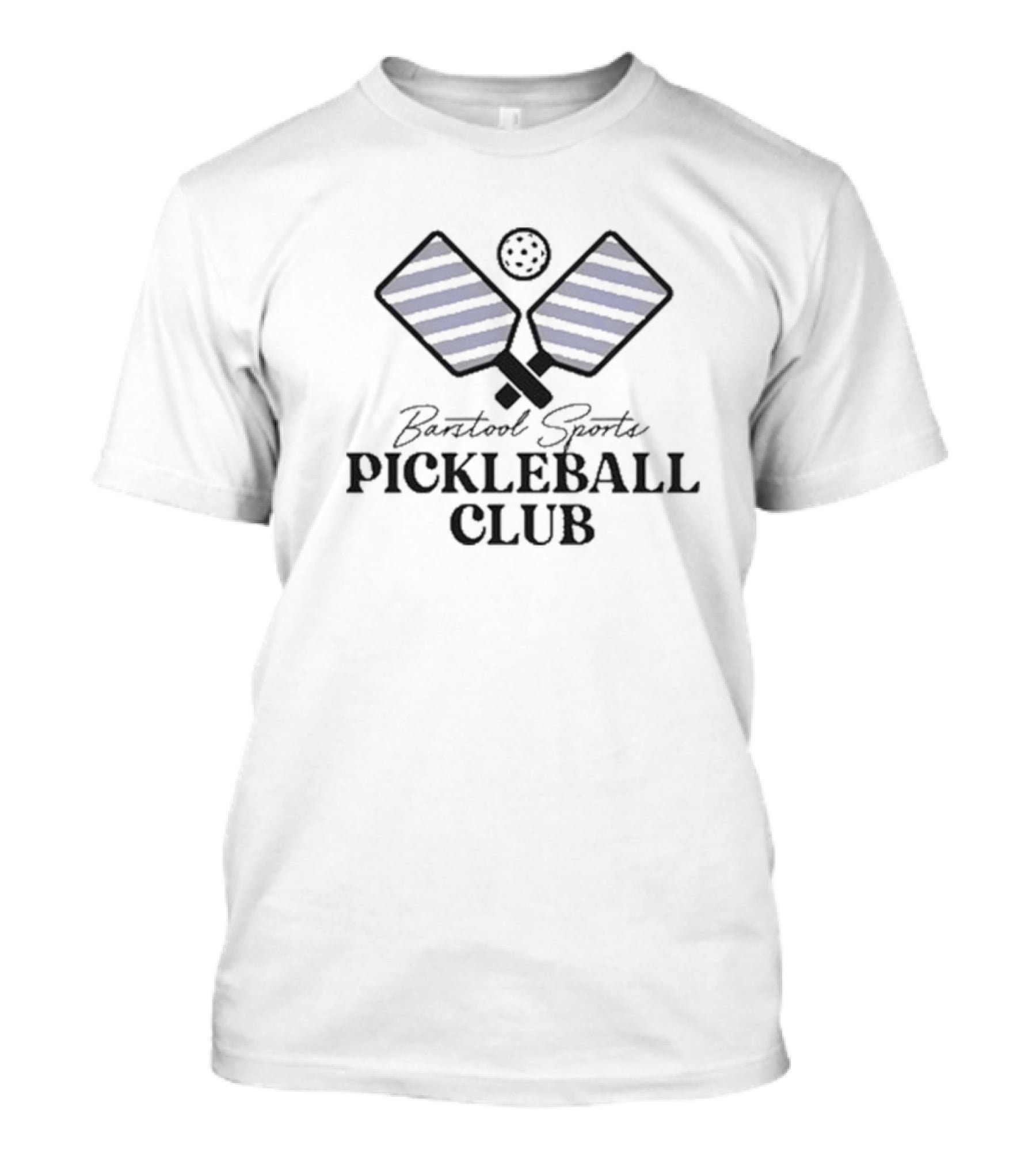 Pickleball Club Paddle Graphic Raw Hem T-Shirt