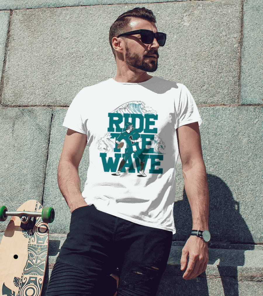 Ride The Wave Coastal Carolina University Football Quarterback Wave T-Shirt