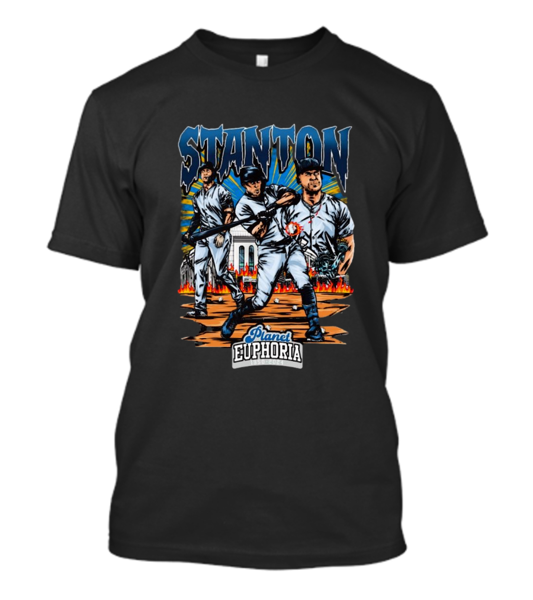Giancarlo Stanton New York Yankees Planet Euphoria Stadium Firestorm T-Shirt