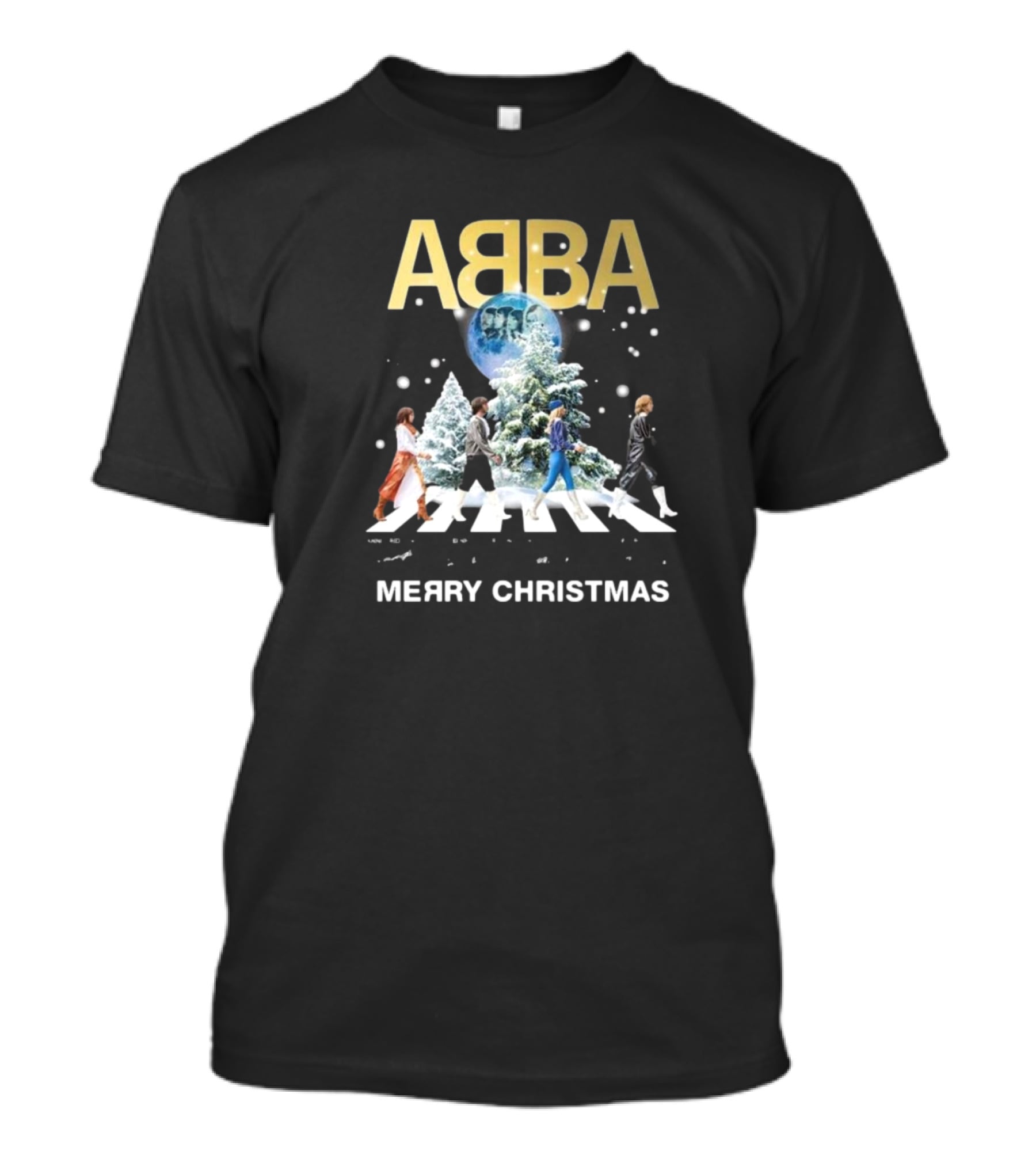 ABBA Merry Christmas Abbey Road T-Shirt