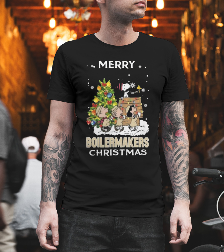 Merry Boilermakers Christmas Snoopy And Friends T-Shirt