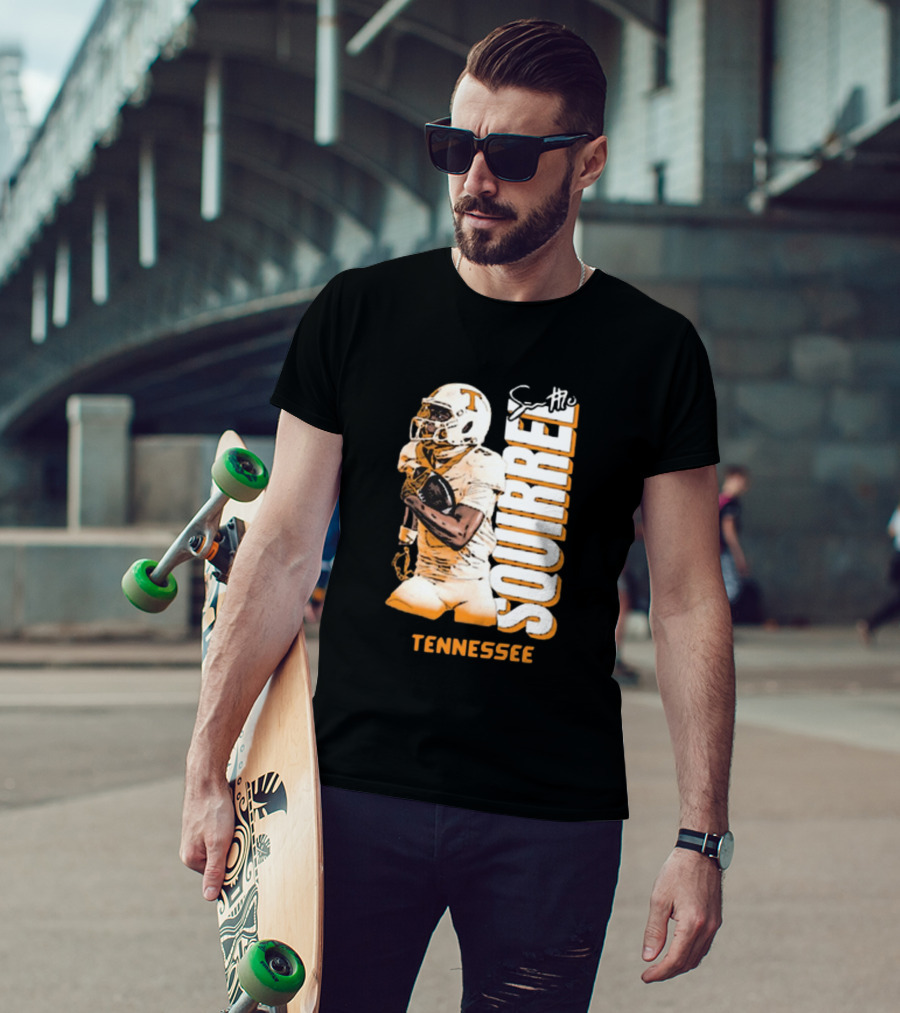 Tennessee Volunteers Squirrel White Football Signature T-Shirt