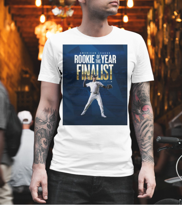 American League Rookie of the Year Finalist Luis Gil New York Yankees T-Shirt American League Rookie of the Year Finalist Luis Gil New York Yankees T-Shirt