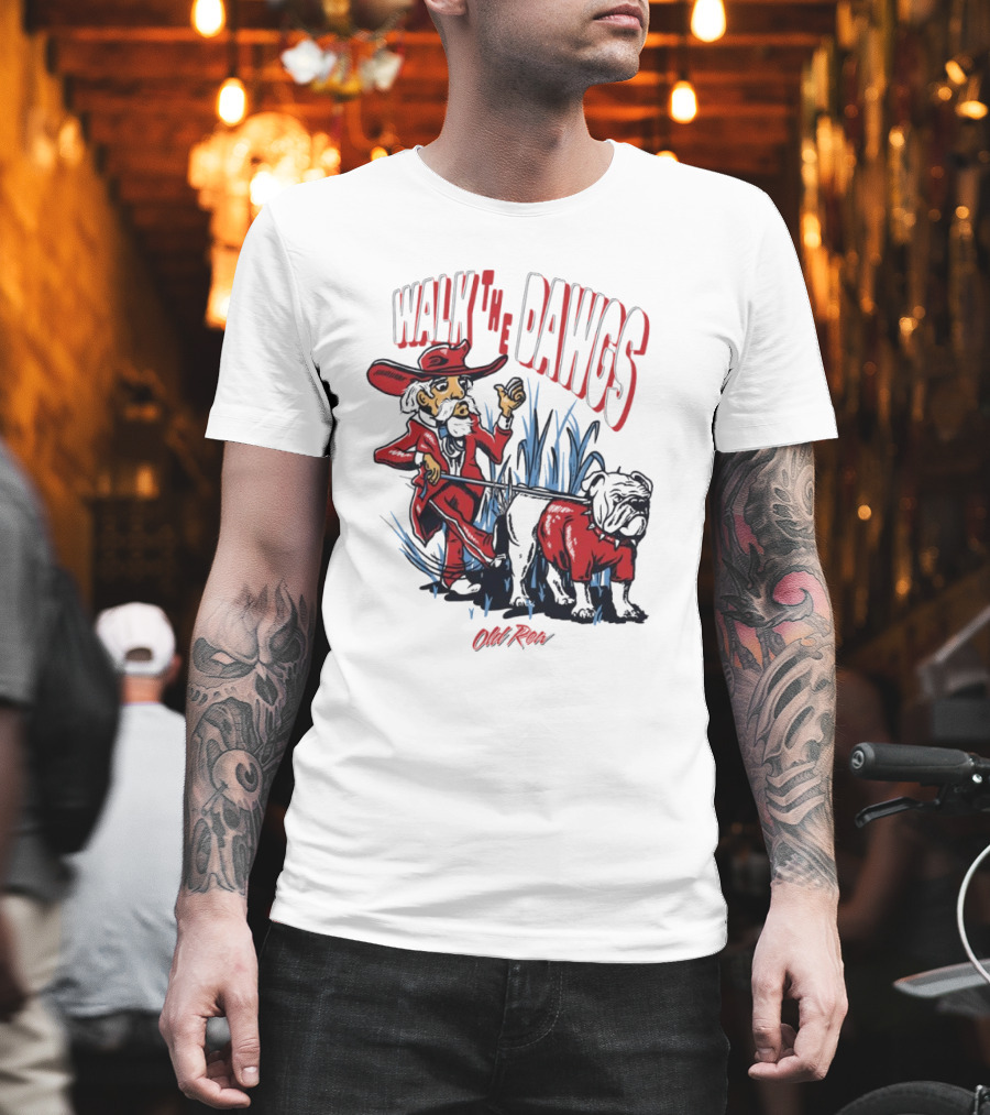 Walk The Dawgs Old Row Georgia Bulldogs Vs. Ole Miss Rebels T-Shirt