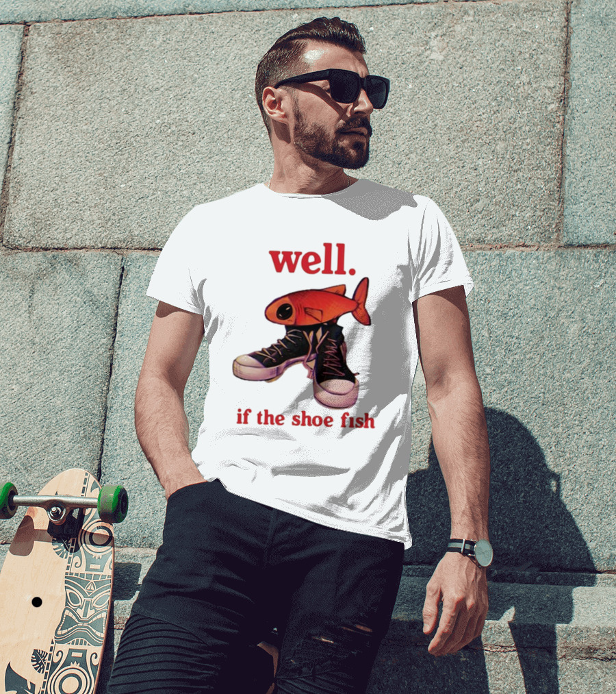 Well If The Shoe Fish, Converse Sneakers And Orange Fish T-Shirt