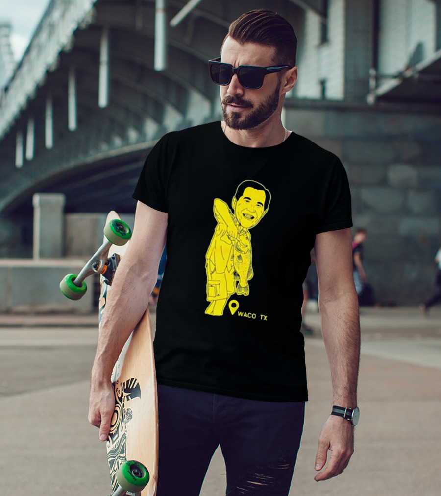 Cott Drew Fishing Caricature Waco TX T-Shirt