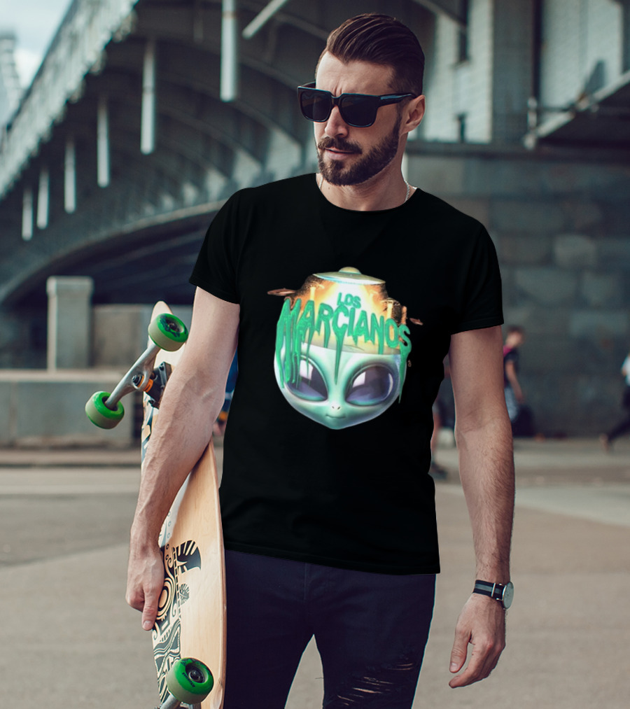 Los Marcianos Alien Head Universal Music Merch T-Shirt