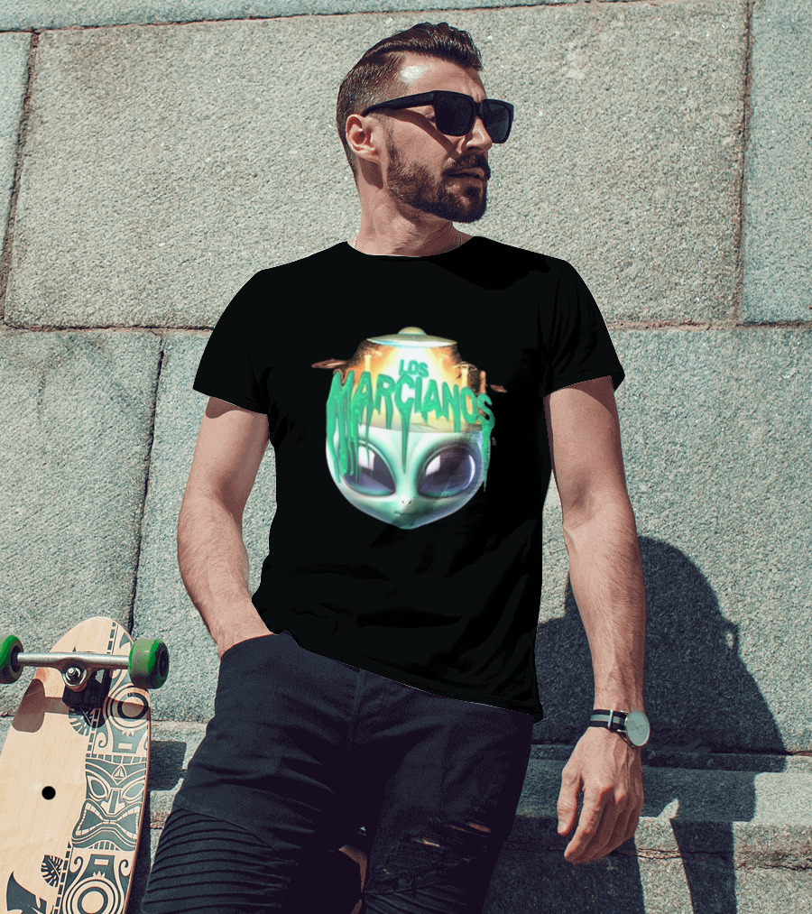 Los Marcianos Alien Head Universal Music Merch T-Shirt