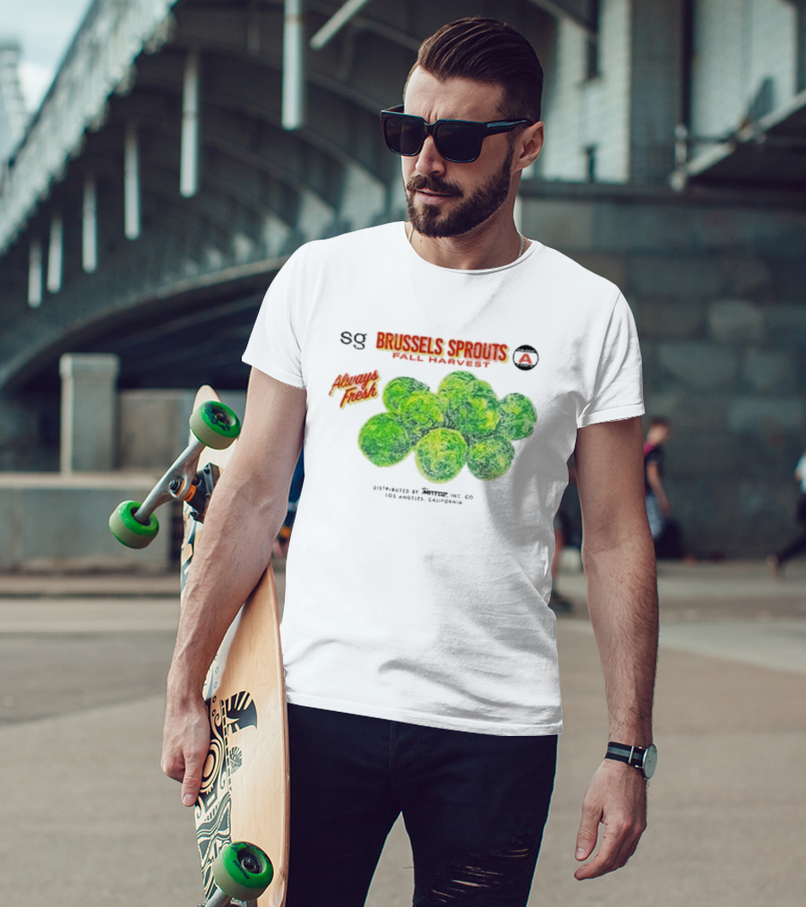 Sweetgreen X MNTGE Brussels Sprouts Fall Harvest Always Fresh Los Angeles California T-Shirt