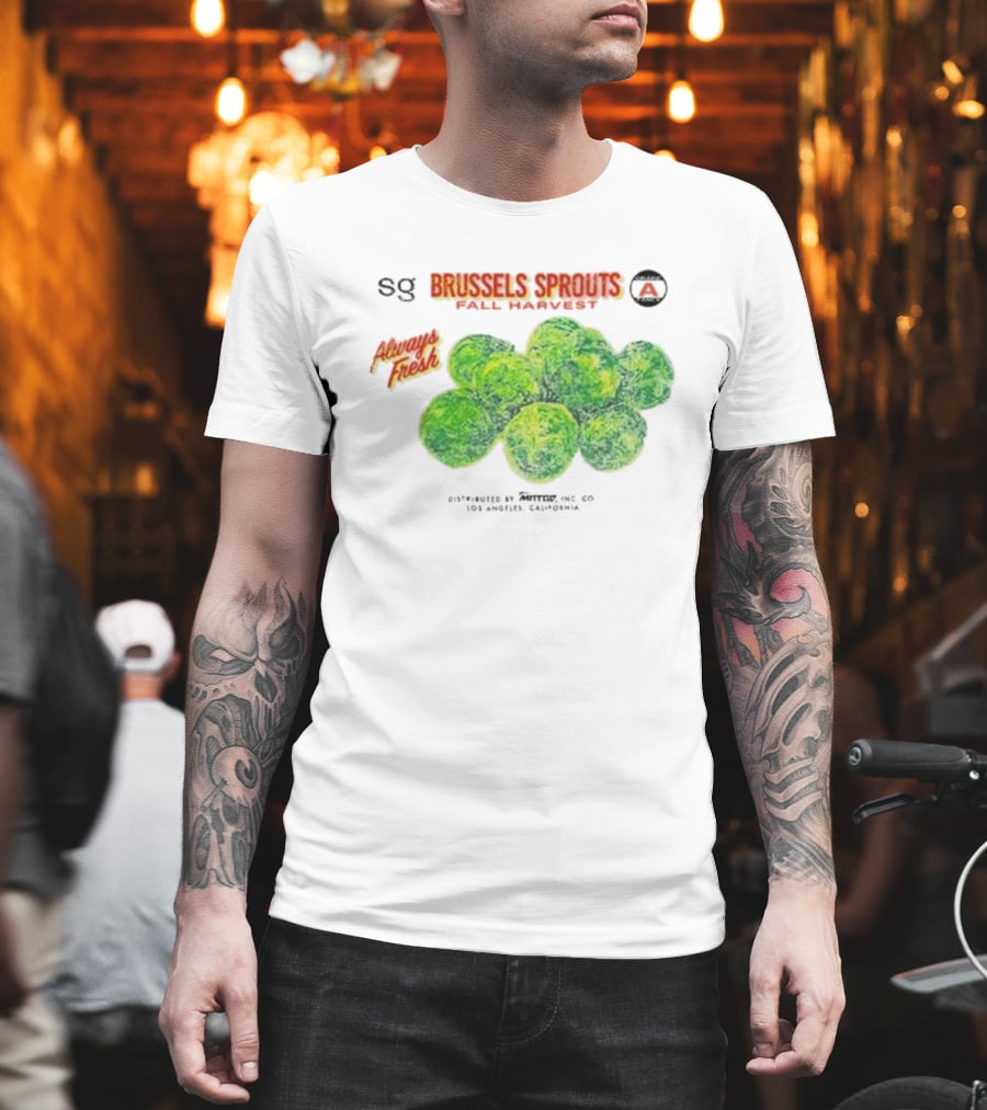 Sweetgreen x MNTGE Brussels Sprouts Fall Harvest Always Fresh Los Angeles California T-Shirt