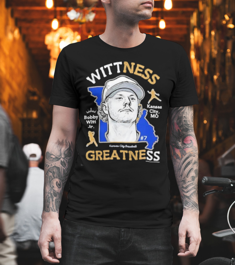 Wittness Greatness Bobby Witt Jr. Kansas City Baseball #7 Kansas City MO T-Shirt