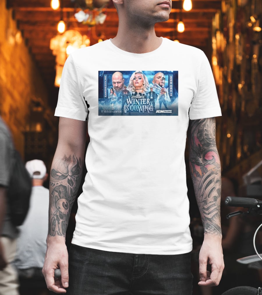 AEW Dynamite Winter Is Coming Kansas City Featuring Mariah May Jon Moxley Darby Allin Kris Statlander Bobby Lashley Orange Cassidy Mercedes Moné Dec 11 T-Mobile Center T-Shirt