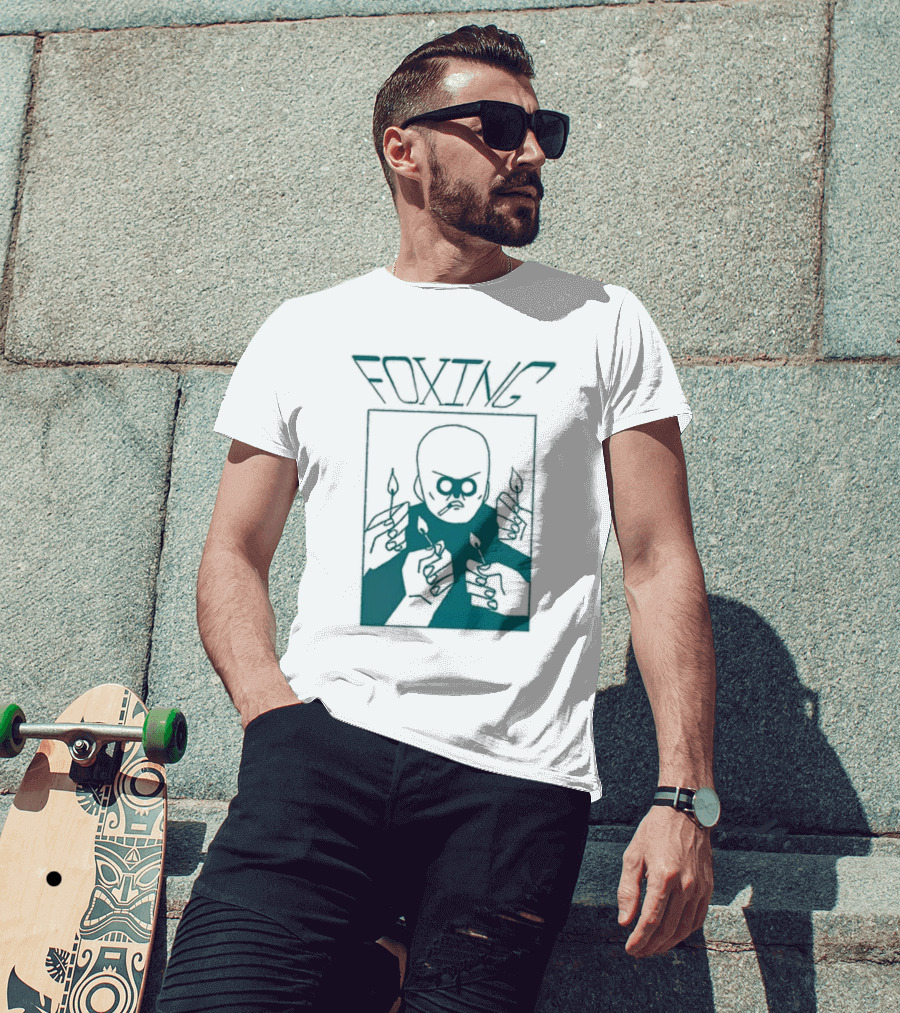 FOXING Cigman White Mysterious Smoker With Matches T-Shirt