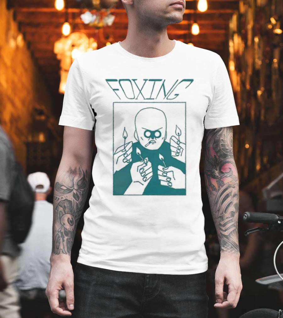 FOXING Cigman White Mysterious Smoker With Matches T-Shirt
