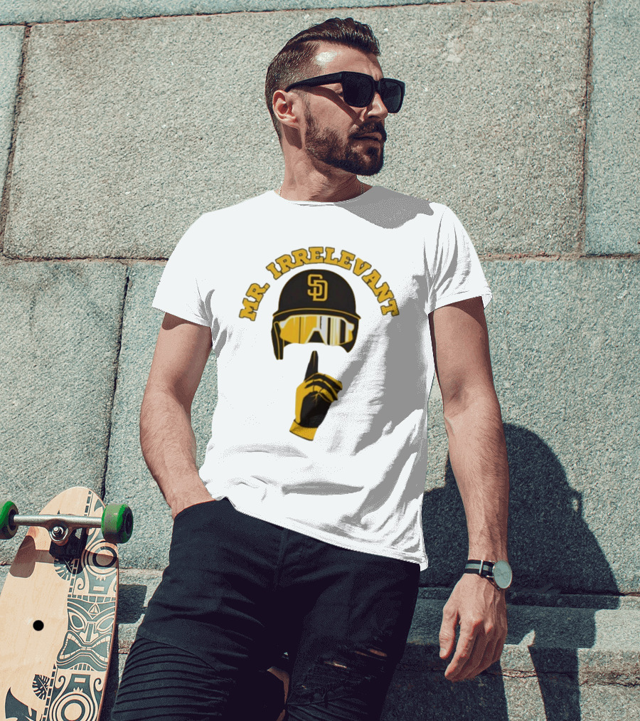 Mr Irrelevant SD Baseball Helmet And Finger Gesture T-Shirt