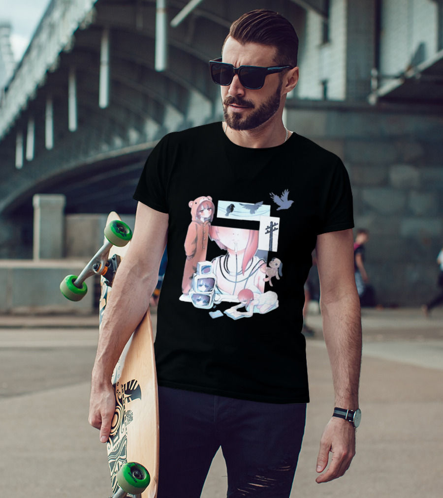 Serial Experiments Lain Surreal Imagery With Teddy Suit And Vintage Electronics T-Shirt