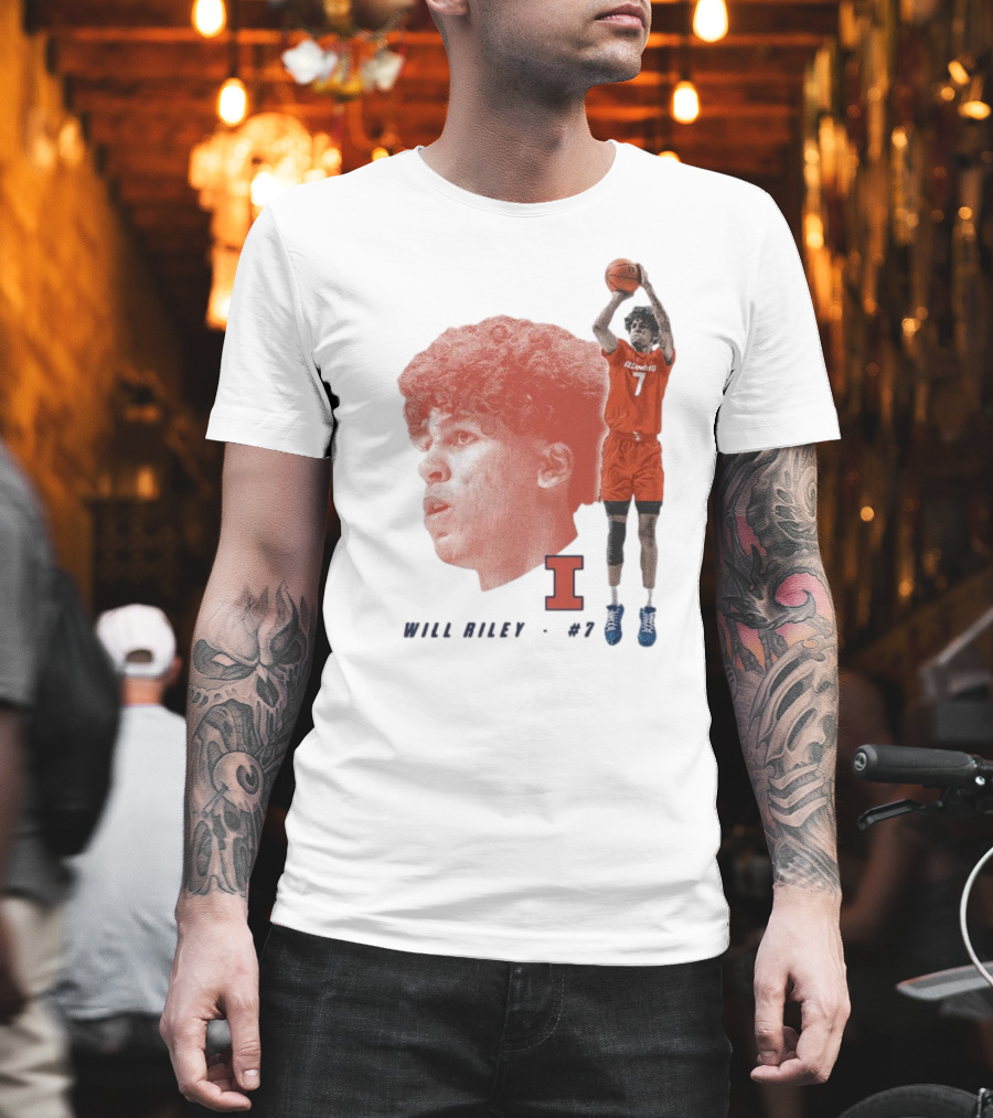 Will Riley #7 Illinois Fighting Illini Big Ten Iconic T-Shirt