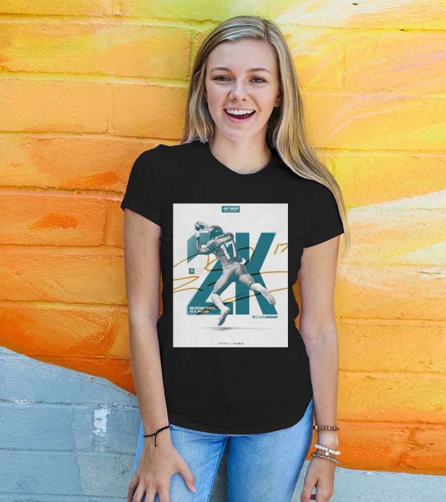 Jacksonville Jaguars TE Evan Engram 2K Receiving Yards As A Jaguar T-Shirt