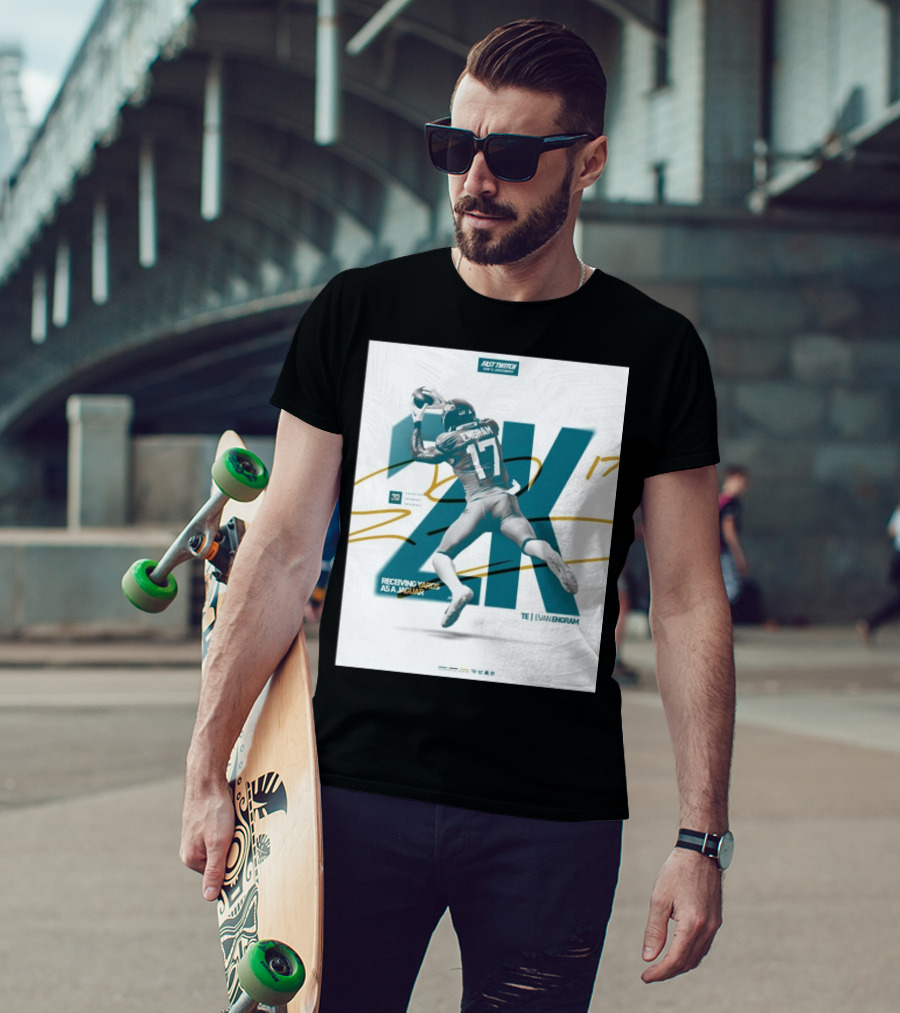 Jacksonville Jaguars TE Evan Engram 2K Receiving Yards As A Jaguar T-Shirt