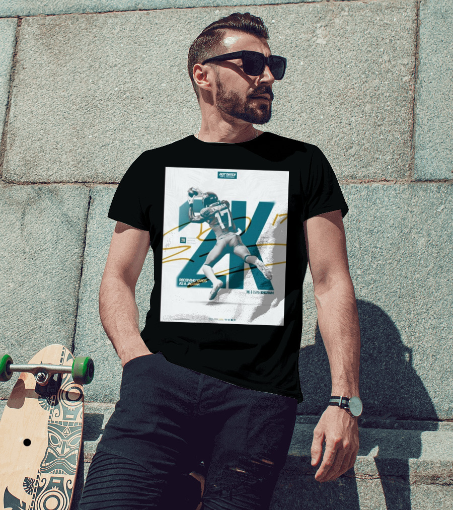 Jacksonville Jaguars TE Evan Engram 2K Receiving Yards As A Jaguar T-Shirt