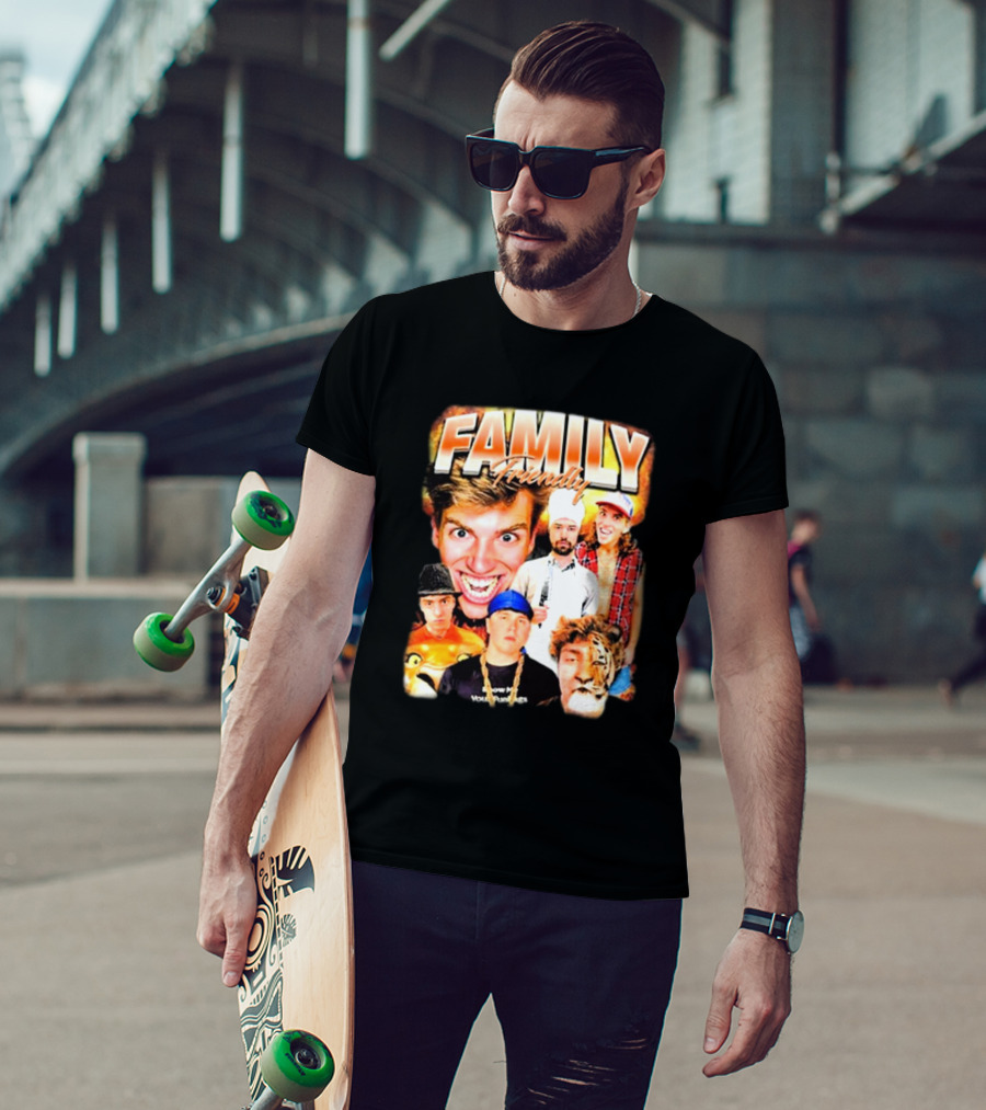 FAMILY Friendly YouTube Year One Photos Comedy Collage T-Shirt