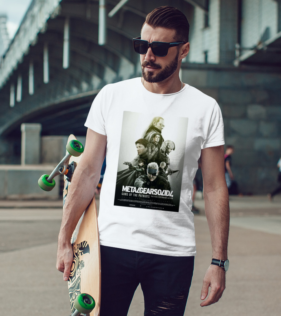 Metal Gear Solid 4 Guns Of The Patriots Tactical Espionage Action Konami PlayStation 3 T-Shirt