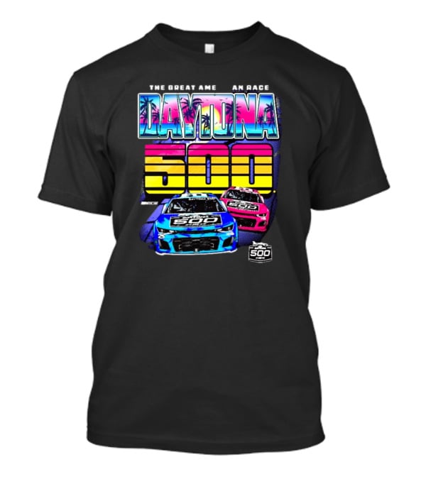 The Great American Race Daytona 500 Checkered Flag Sports 2025 Daytona International Speedway Throwback T-Shirt